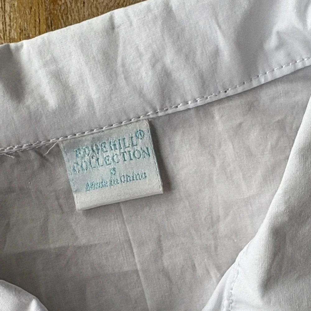 NWT Edgehill Collection White Collared Shirt size 5
